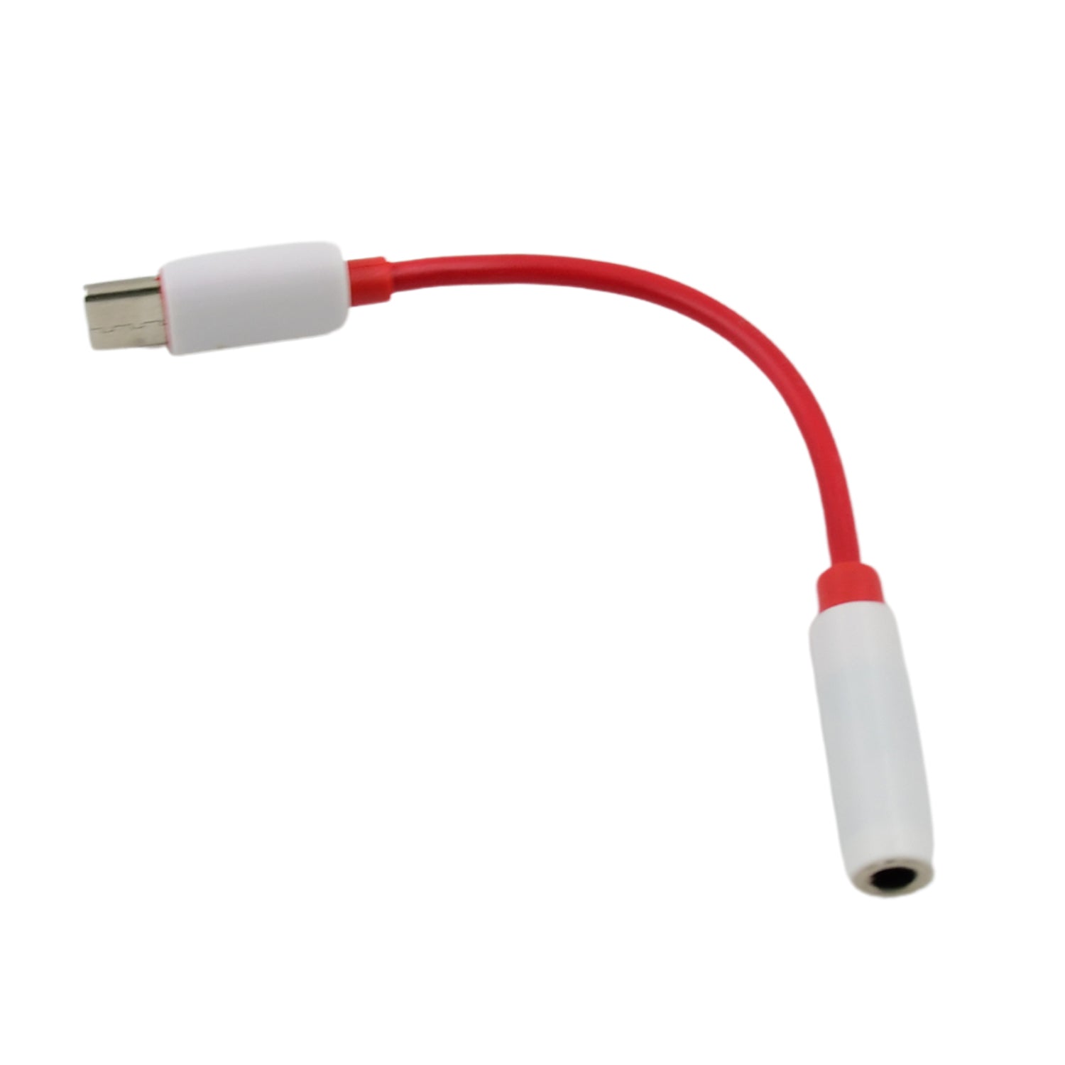 Wukusy USB Type C to headphone jack audio connector, single black adapter for smartphones and tablets, close-up view