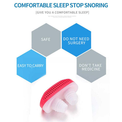Wukusy 2-in-1 anti-snoring nose clip and air purifier for comfortable sleep, designed to reduce snoring and improve breathing.