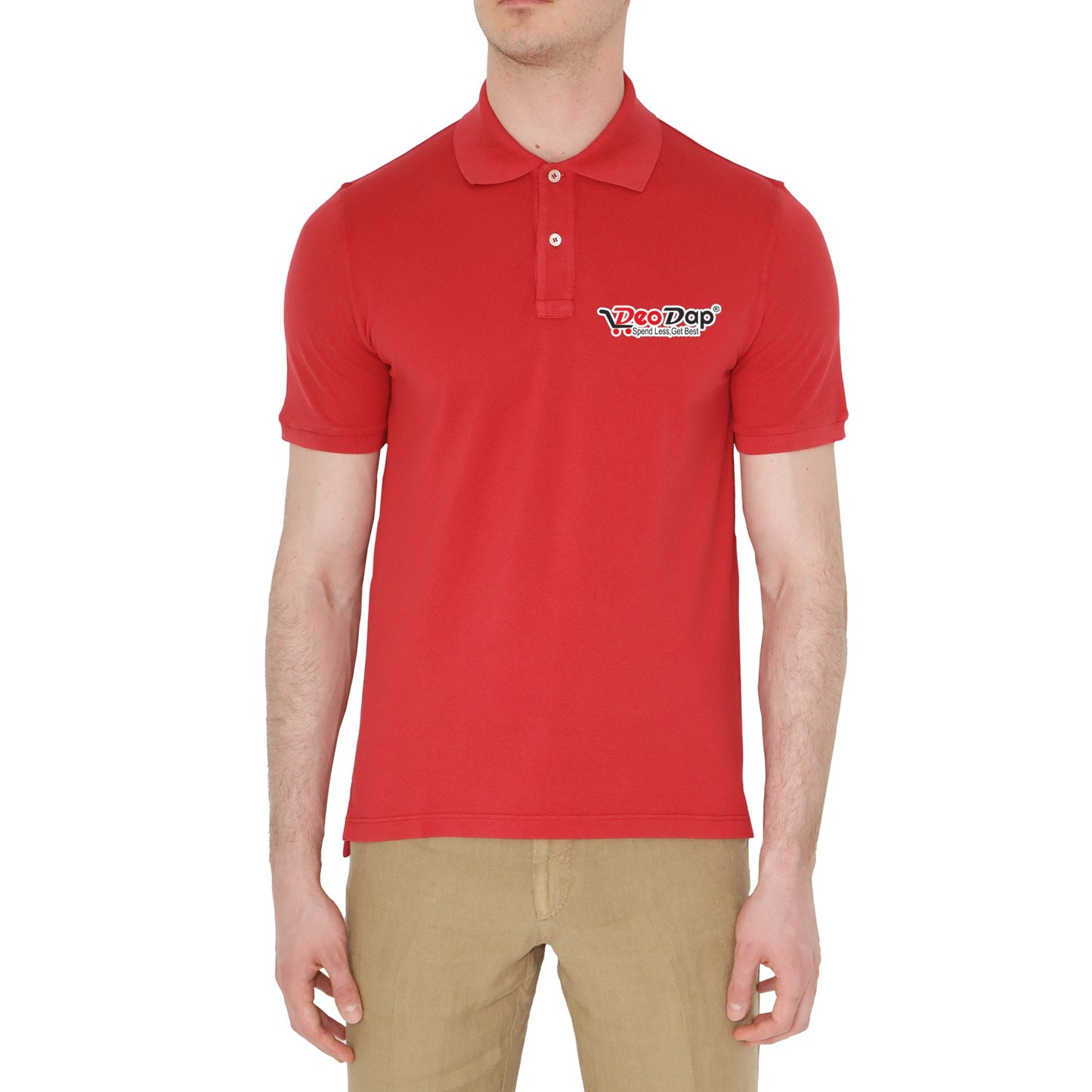 Wukusy Deodap soft premium cotton T-shirt, men's fashion uniform T-shirt, front view, plain design, single piece