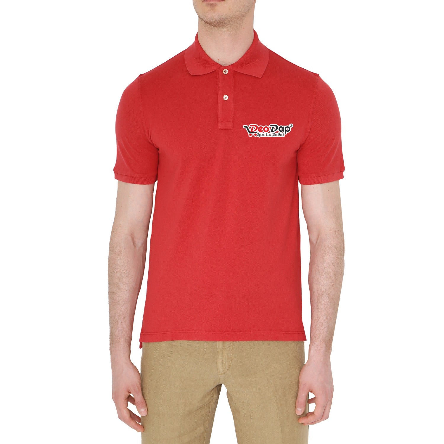 Wukusy Deodap soft premium cotton T-shirt, men's fashion uniform T-shirt, front view, plain design, single piece