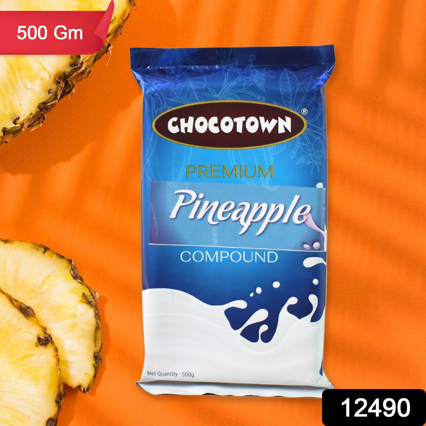 Wukusy Chocotown Premium Pineapple Compound 500g, a food product featuring a rich pineapple flavor and smooth texture.