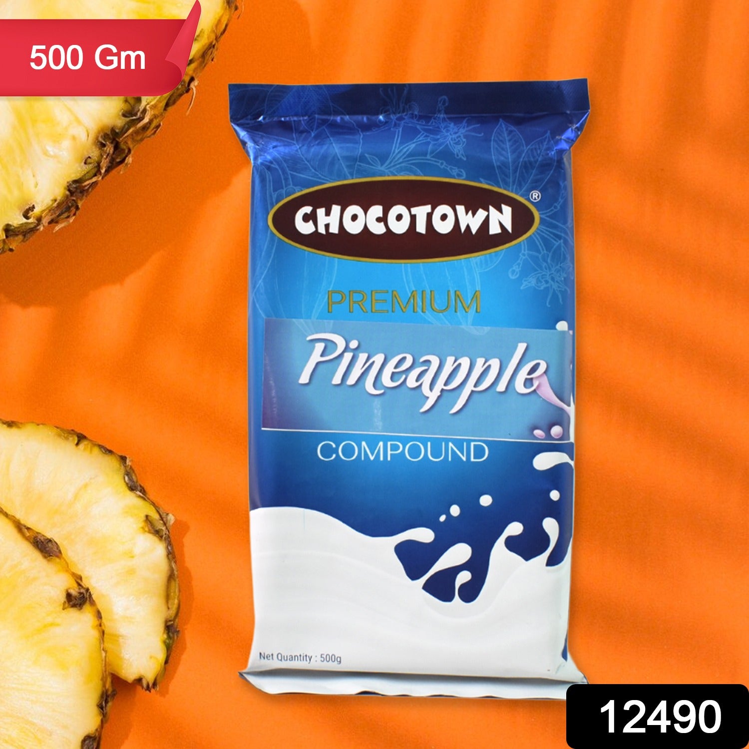 Wukusy Chocotown Premium Pineapple Compound 500g, a food product featuring a rich pineapple flavor and smooth texture.