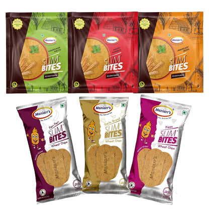 Wukusy foods combo with 6 items, including 3 large and 3 small food portions, displayed together on a plain background.