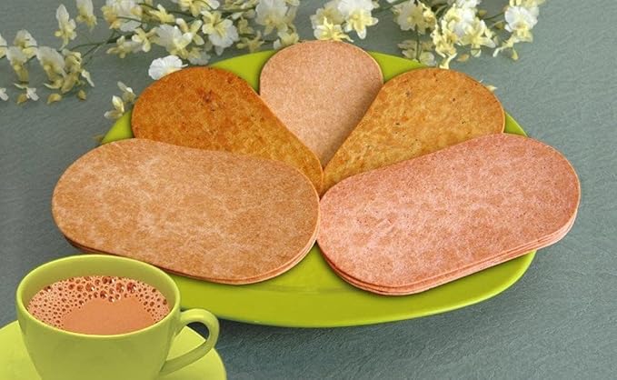 Wukusy Maniarrs Slim Bite Jain Khakhra with 4 flavors, crispy wheat snack, 780g pack, low carb healthy foods.