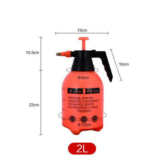 Wukusy 2L hand-held garden water sprayer with pump pressure, ideal for watering plants and garden tasks.