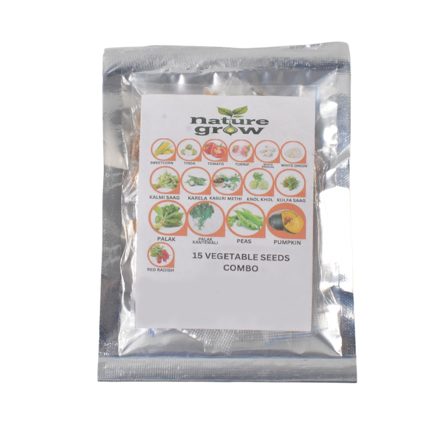 Wukusy garden vegetable seeds combo with 15 varieties in one packet, ideal for diverse home gardening and vegetable cultivation.