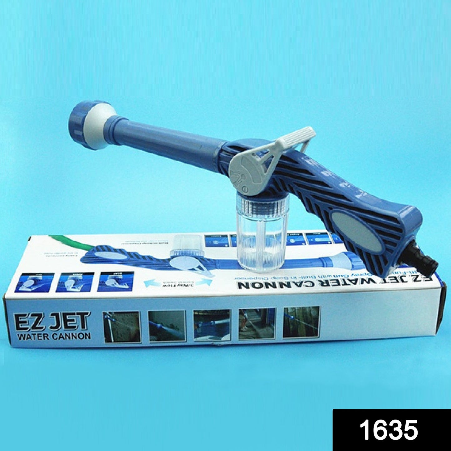 Wukusy 1635 Jet Water Cannon Garden Spray Gun with 8-in-1 turbo water spray for watering and cleaning.
