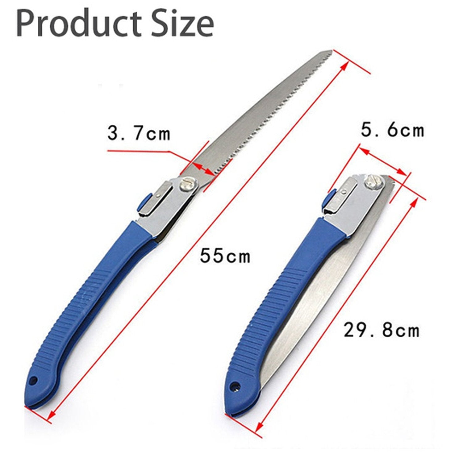Wukusy 1729 woodworking folding gardening saw for outdoor logging and multipurpose garden tasks, with a sturdy handle and sharp blade.