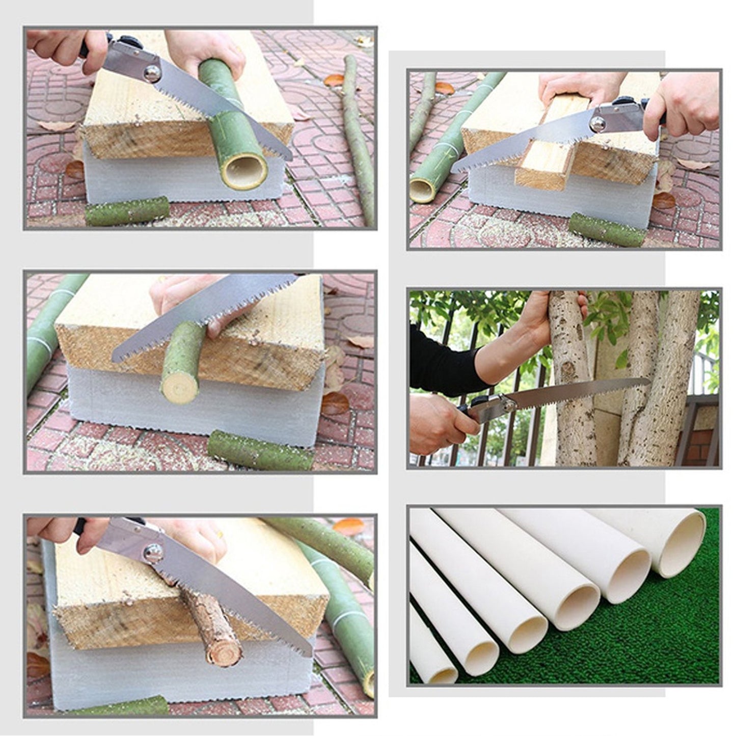 Wukusy 1729 woodworking folding multi-purpose gardening saw for outdoor logging and garden tasks, featuring a durable blade and ergonomic handle.