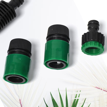 Wukusy garden water hose pipe tap nozzle connector set with fittings and hose lock for garden watering and irrigation.