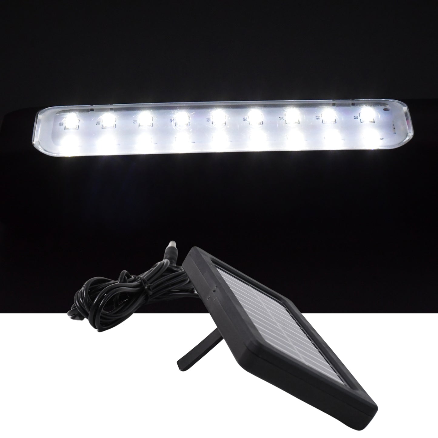 Wukusy garden hanging solar light with 3 modes, 18 LED small light and 1 big LED for outdoor and indoor use.