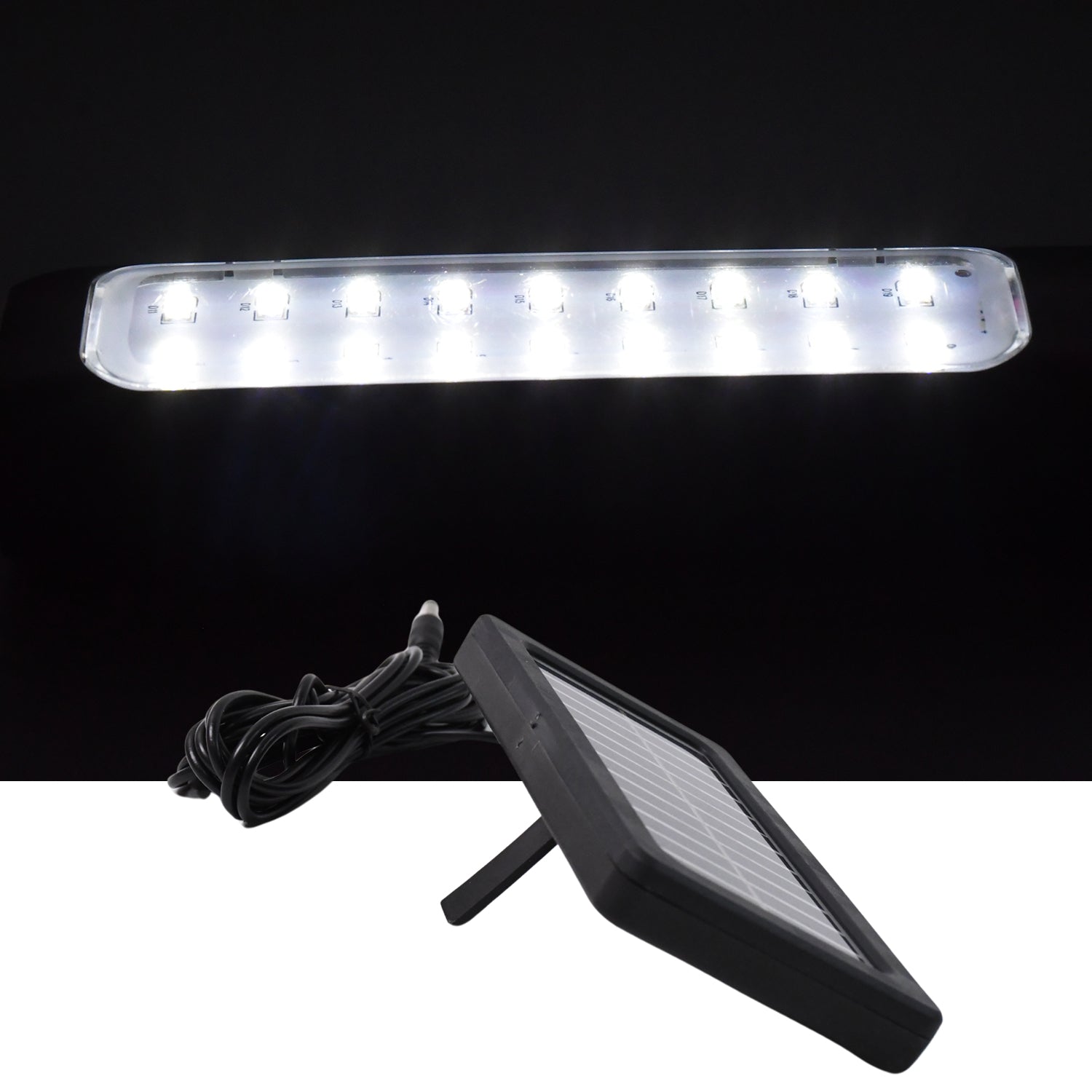 Wukusy garden hanging solar light with 3 modes, 18 LED small light and 1 big LED for outdoor and indoor use.