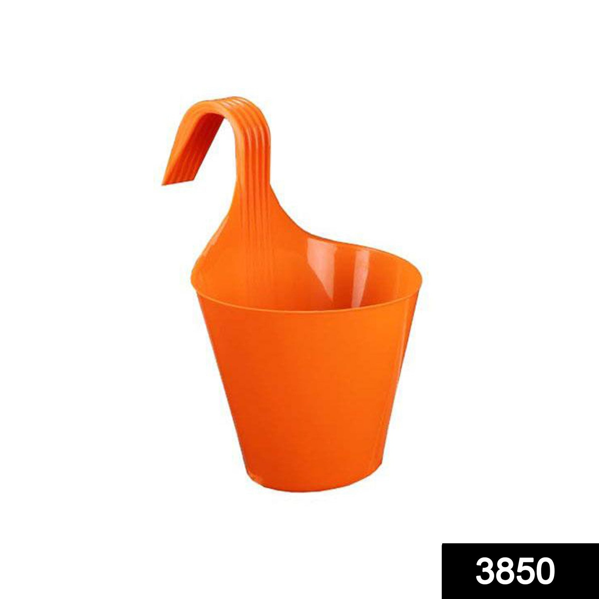 Colorful plastic hanging planter pot for garden by Wukusy, featuring multicolored design and durable hanging garden decor.