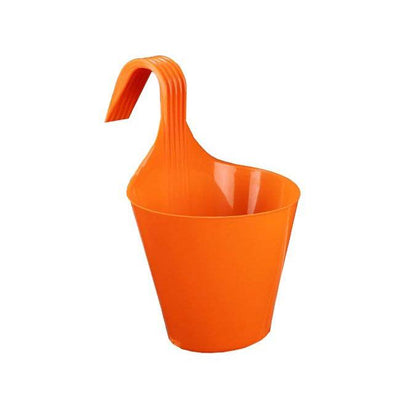 Multicolored plastic hanging planter pot for garden from Wukusy, featuring a vibrant design and durable material.
