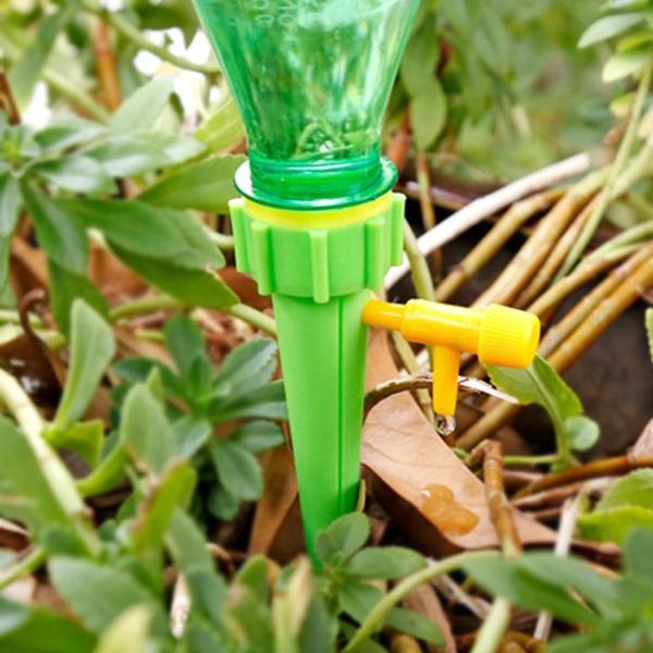 Wukusy drip irrigation kit for home garden with self-watering spikes for plants, ideal for efficient garden watering.