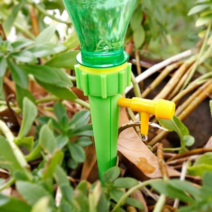 Wukusy drip irrigation kit for home garden with self-watering spikes for plants, ideal for efficient garden watering.