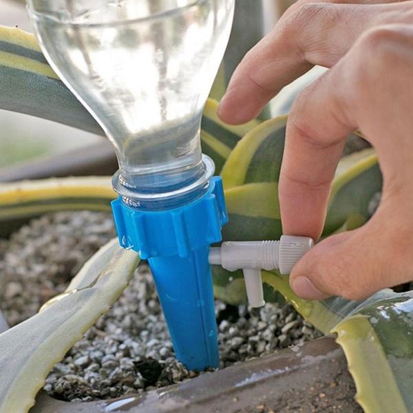 Wukusy drip irrigation kit for home garden with self-watering spikes for plants, includes hoses and connectors for efficient watering