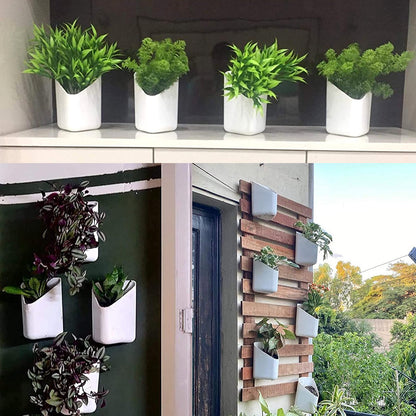 Colorful Wukusy plastic vertical hanging garden planter pot with multicolour finish, designed for outdoor garden use.