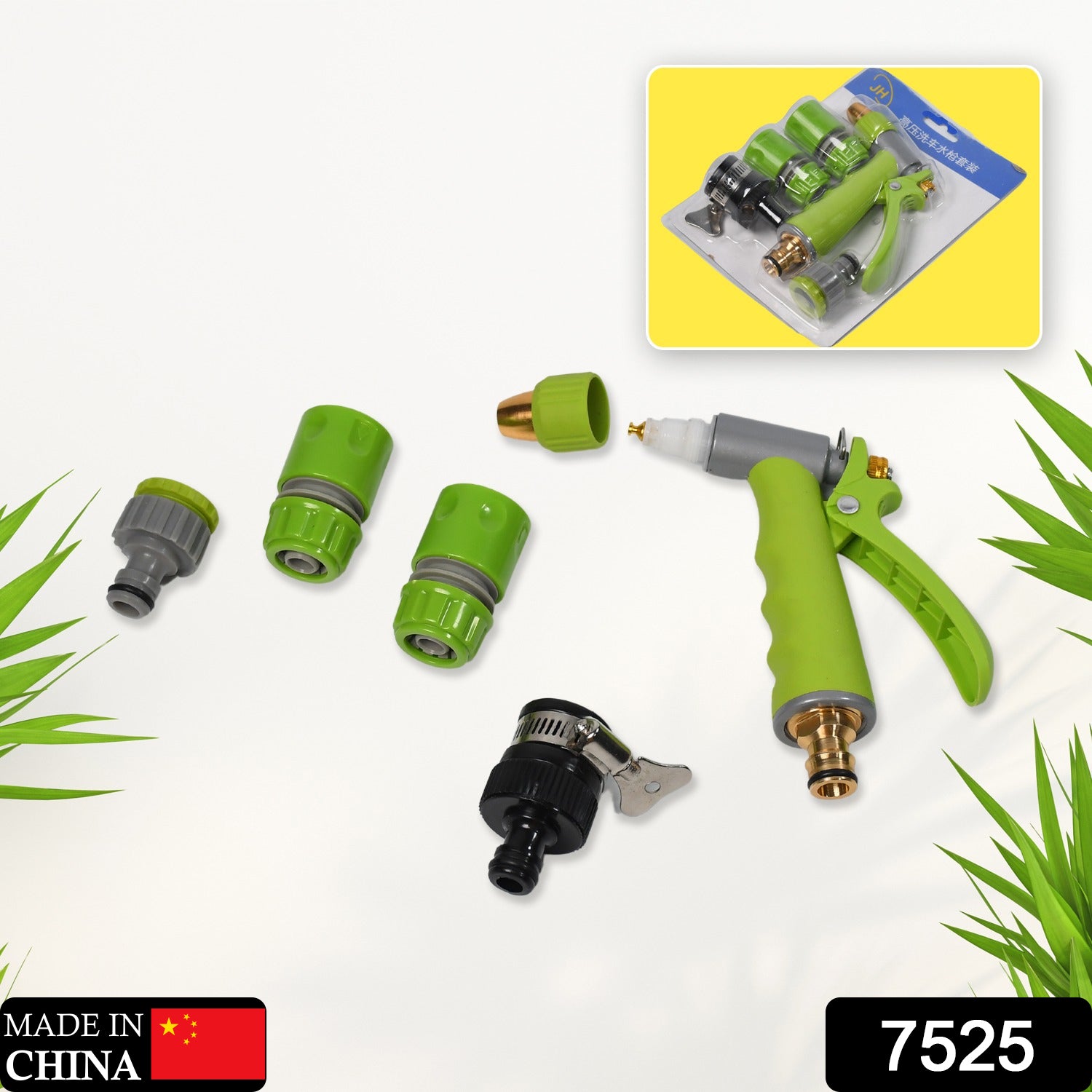 Wukusy garden water spray nozzle with zinc alloy body, adjustable high pressure, rotatable design, ideal for gardening and car washing