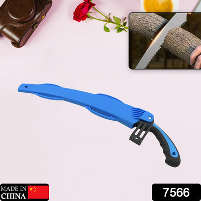 Wukusy 20-inch pruning saw with high carbon steel blade, sharpened teeth, and protective cover for gardening and tree cutting.