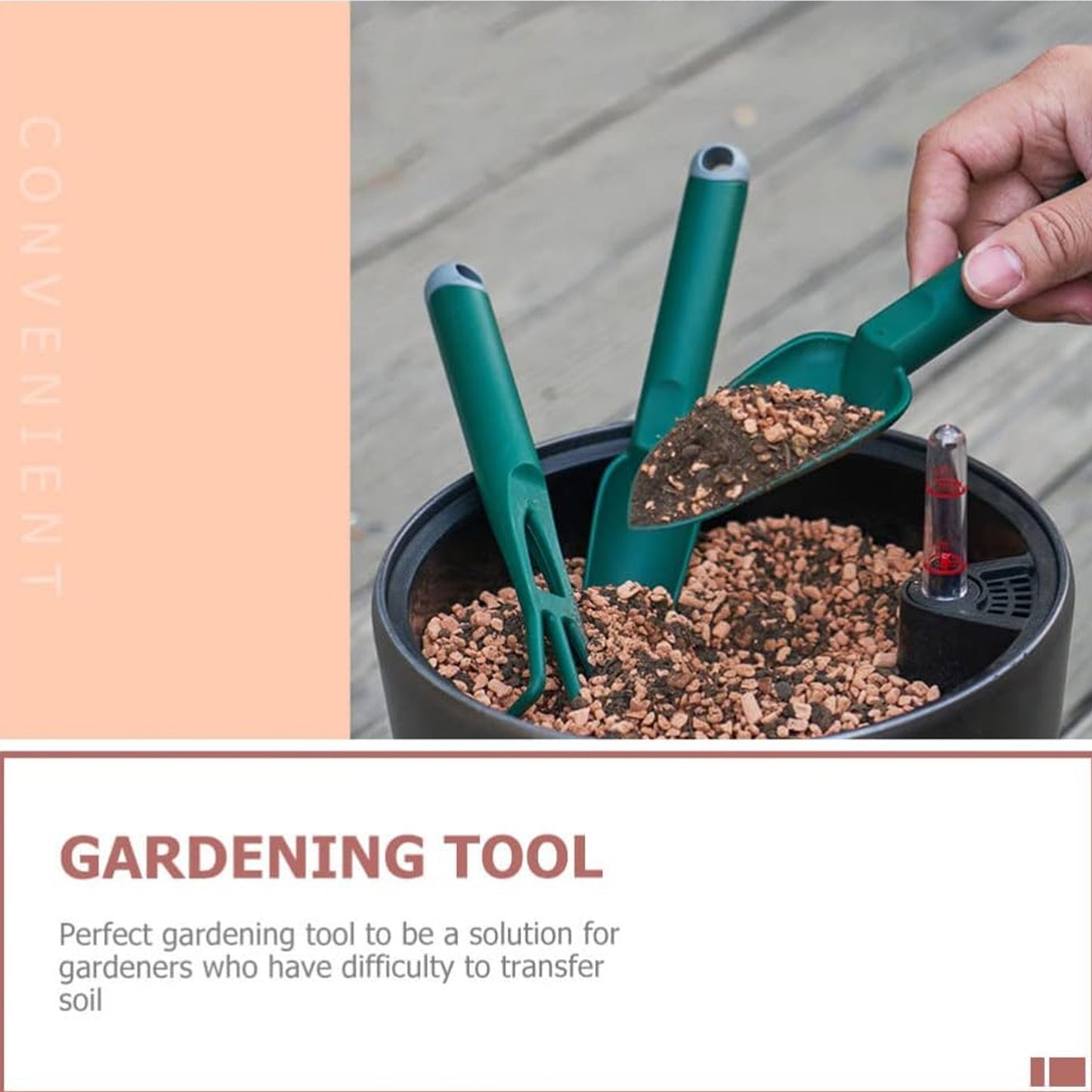 Wukusy garden hand trowel for digging and planting, small heavy-duty gardening tool for potting and planting tasks.
