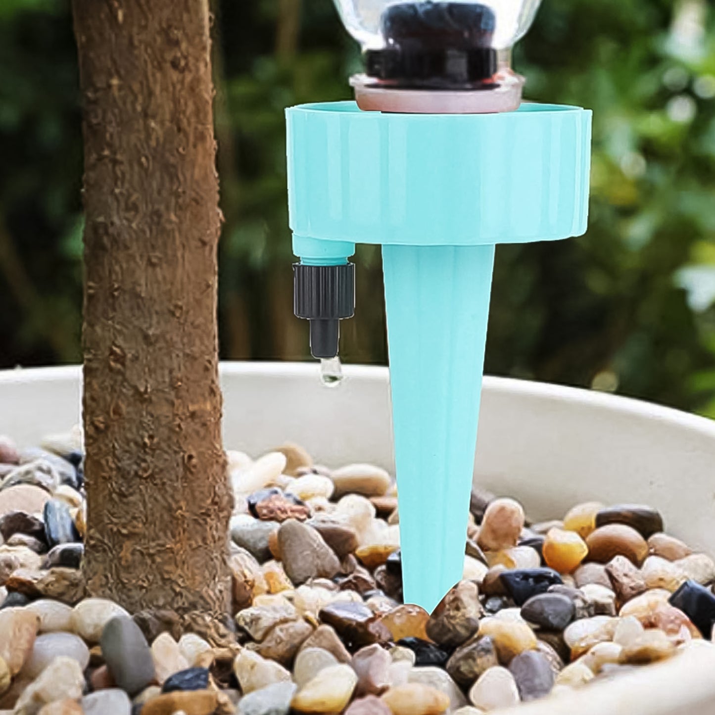 Wukusy auto plant watering device in mixed colors, garden irrigation tool for efficient watering of potted plants and garden beds.