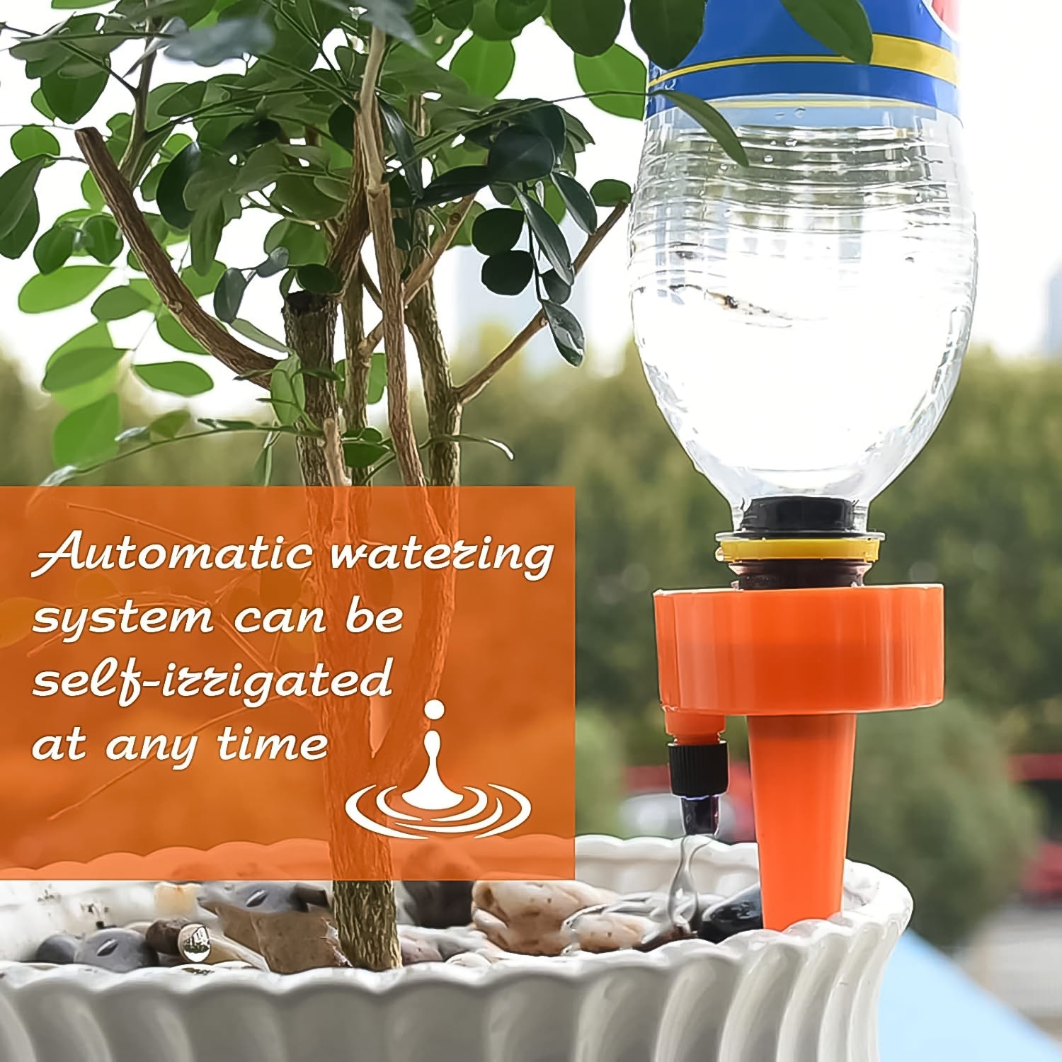 Wukusy garden auto plant watering devices set of 4, automatic irrigation tools for efficient garden watering.
