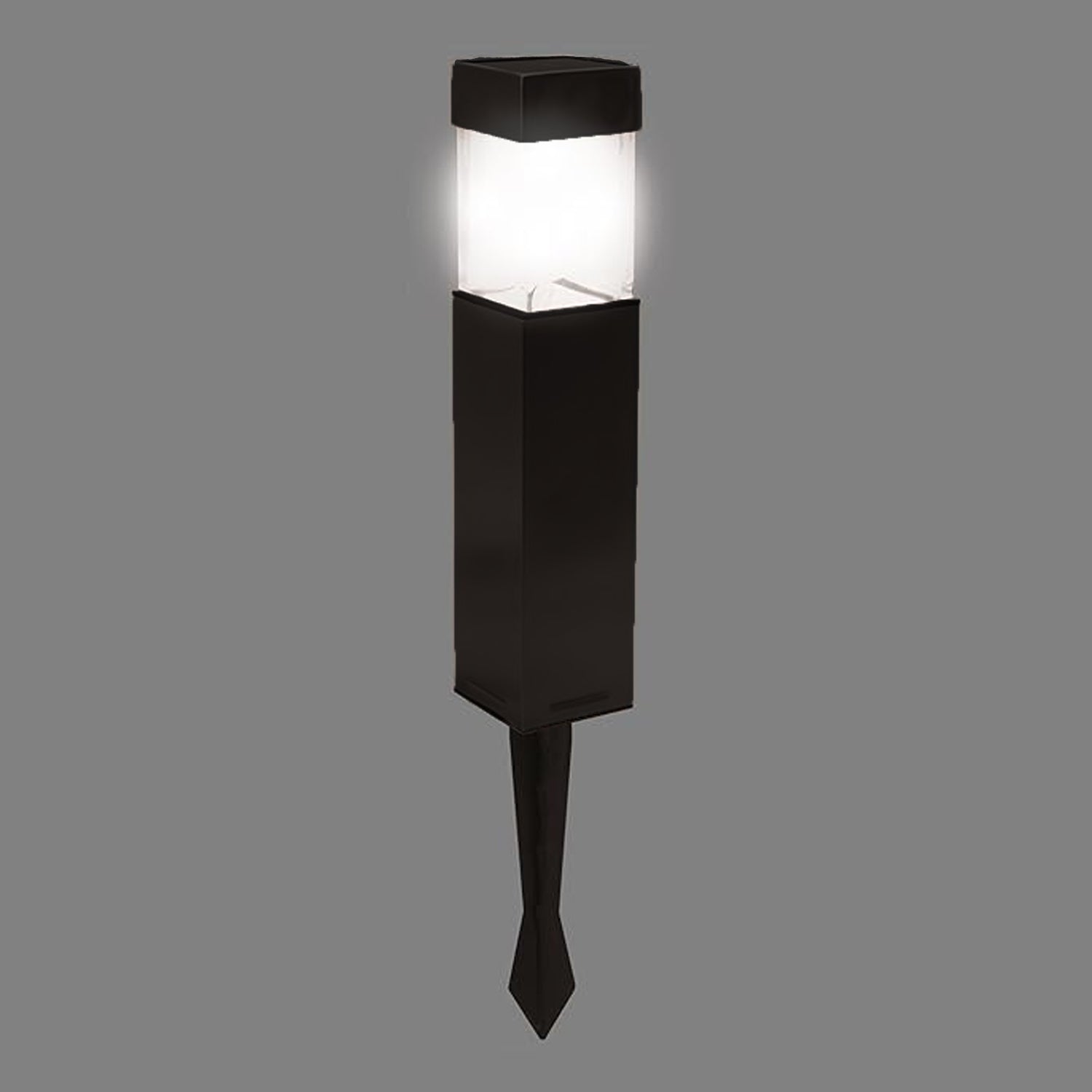 Wukusy outdoor garden solar light illuminating a landscaped garden pathway with a sleek design and warm glow at dusk.