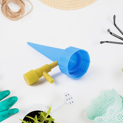 Blue garden self-watering spike by Wukusy for plant watering, designed to automate hydration for indoor and outdoor plants.