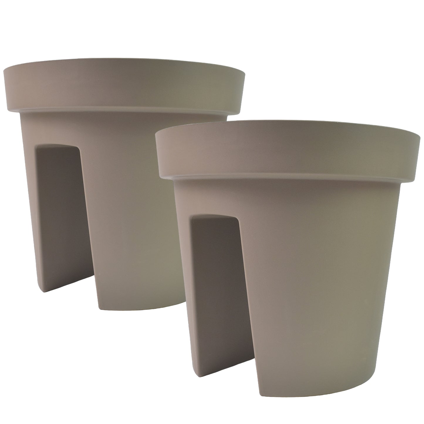 Pair of Wukusy garden balcony flower pot holders, decorative and sturdy for outdoor flower arrangements, 2-piece set.