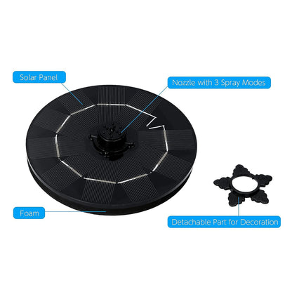 Wukusy Fast Fountain by Pocket Hose, solar-powered garden water feature with 5 spray modes, ideal for bird baths, pools, and ponds.