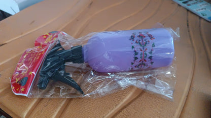 Wukusy floral printed plastic spray bottle for garden, 500 ml, with colorful floral design and trigger spray nozzle.