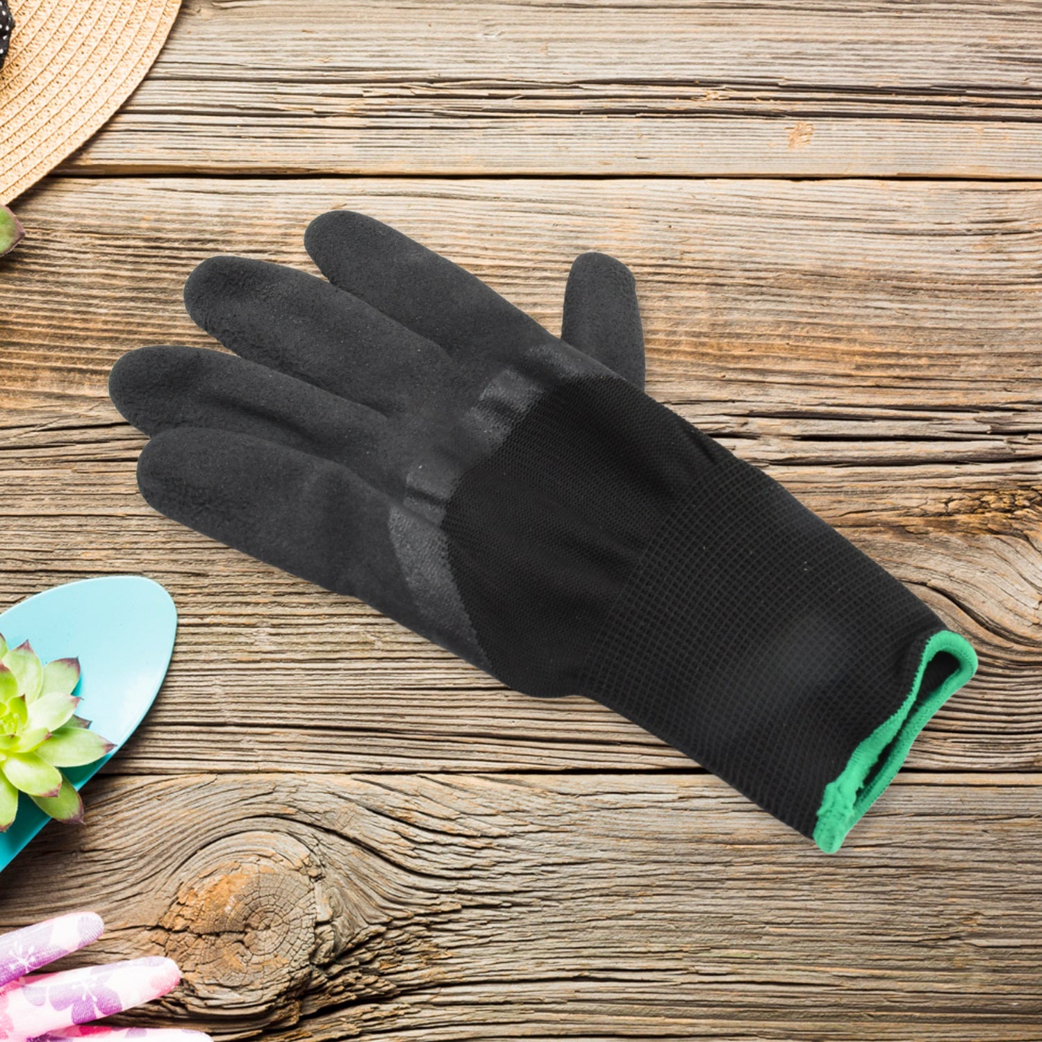 Wukusy garden farming gloves with fingertip grip and plastic claws, ideal for gardening and planting tasks in the garden.