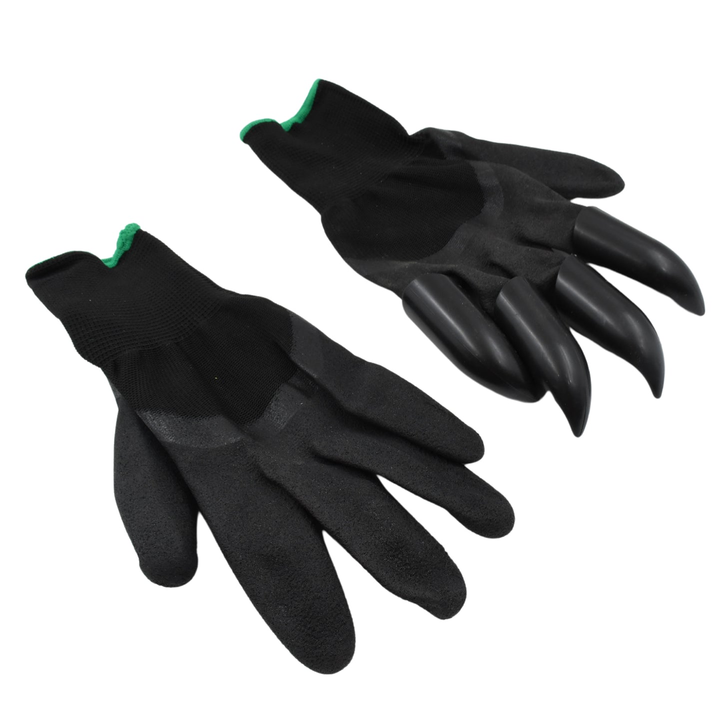 Wukusy garden farming gloves with fingertips and plastic claws, designed for gardening and planting tasks.