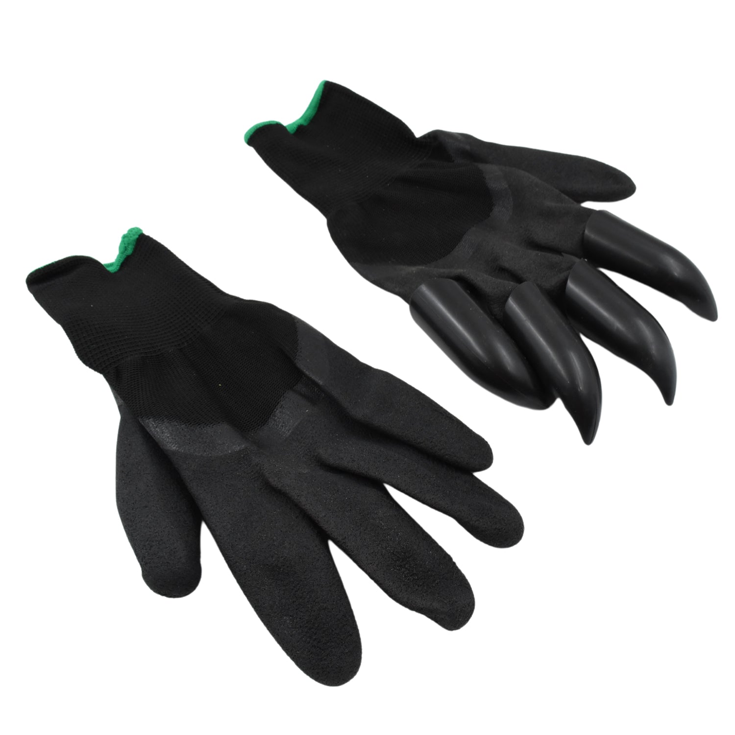 Wukusy garden farming gloves with fingertips and plastic claws, designed for gardening and planting tasks.