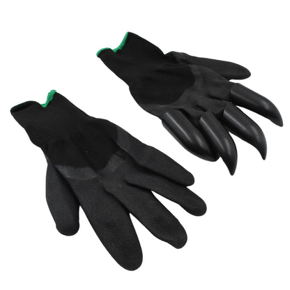 Wukusy garden farming gloves with fingertips and plastic claws, designed for gardening and planting tasks.