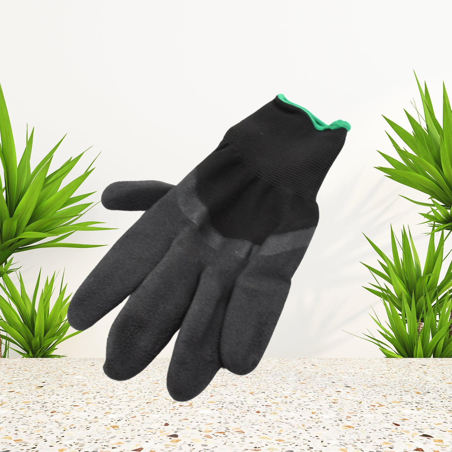 Wukusy garden farming gloves with fingertips and plastic claws, perfect for gardening and planting tasks, pair of gloves.