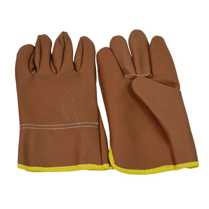 Wukusy leather gardening gloves for men and women, heavy-duty garden gloves, pair, durable and protective for gardening tasks.