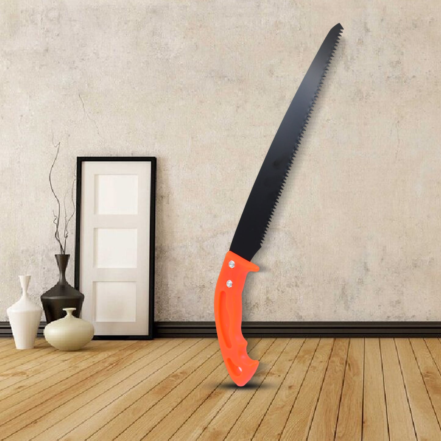Wukusy garden hand pruning saw for tree branches, featuring sharp teeth and ergonomic handle for precise cutting.