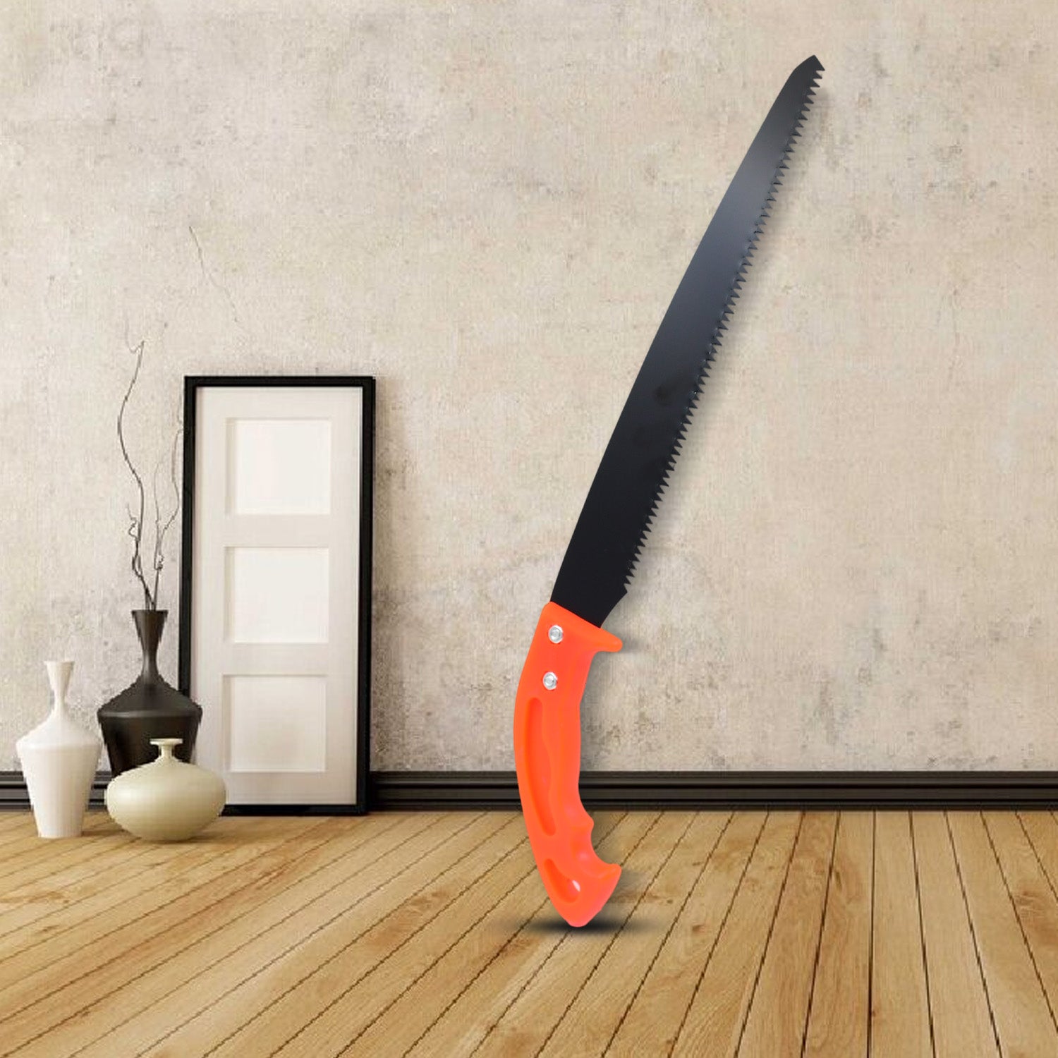 Wukusy garden hand pruning saw for tree branches, featuring sharp teeth and ergonomic handle for precise cutting.