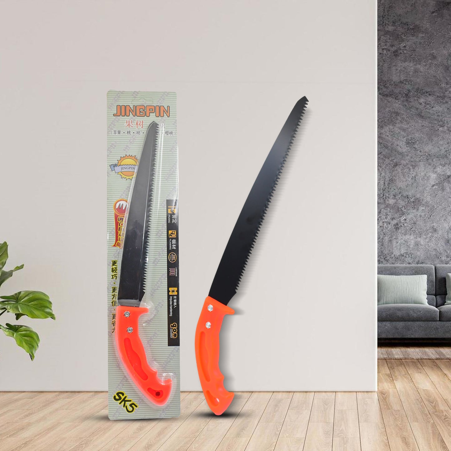 Wukusy garden hand pruning saw for tree branches, featuring a sharp blade and ergonomic handle for precise pruning.
