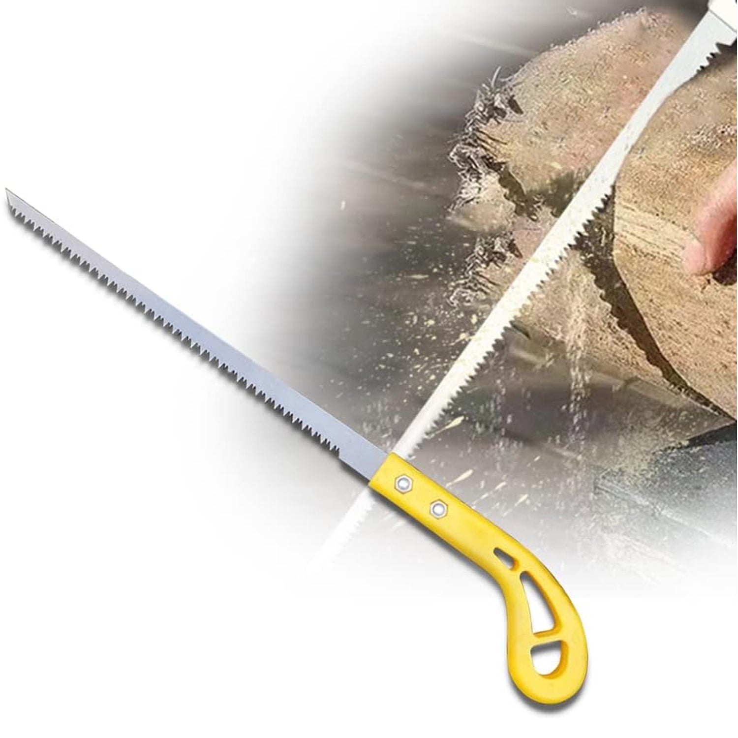 Wukusy portable garden hand saw, high-strength small saw, 34 cm long for cutting branches and small wood projects.