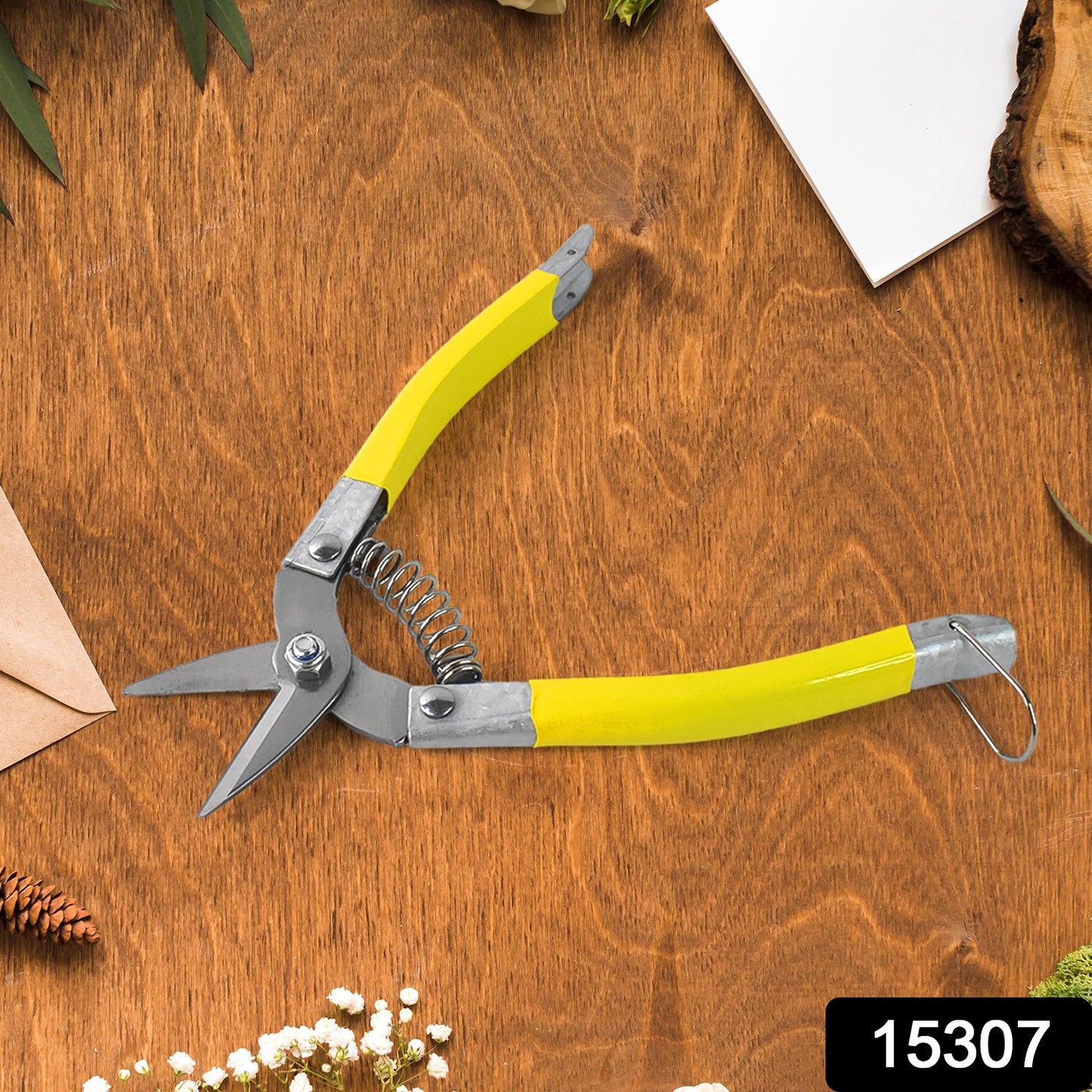 Wukusy Precision Micro Garden Snip pruning scissors for detailed gardening, small size, with sharp blades for precise cuts.