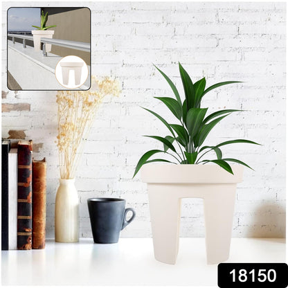 Wukusy garden riding pot bling decor flowerpot holder for balcony, decorative outdoor garden plant container with creative design.