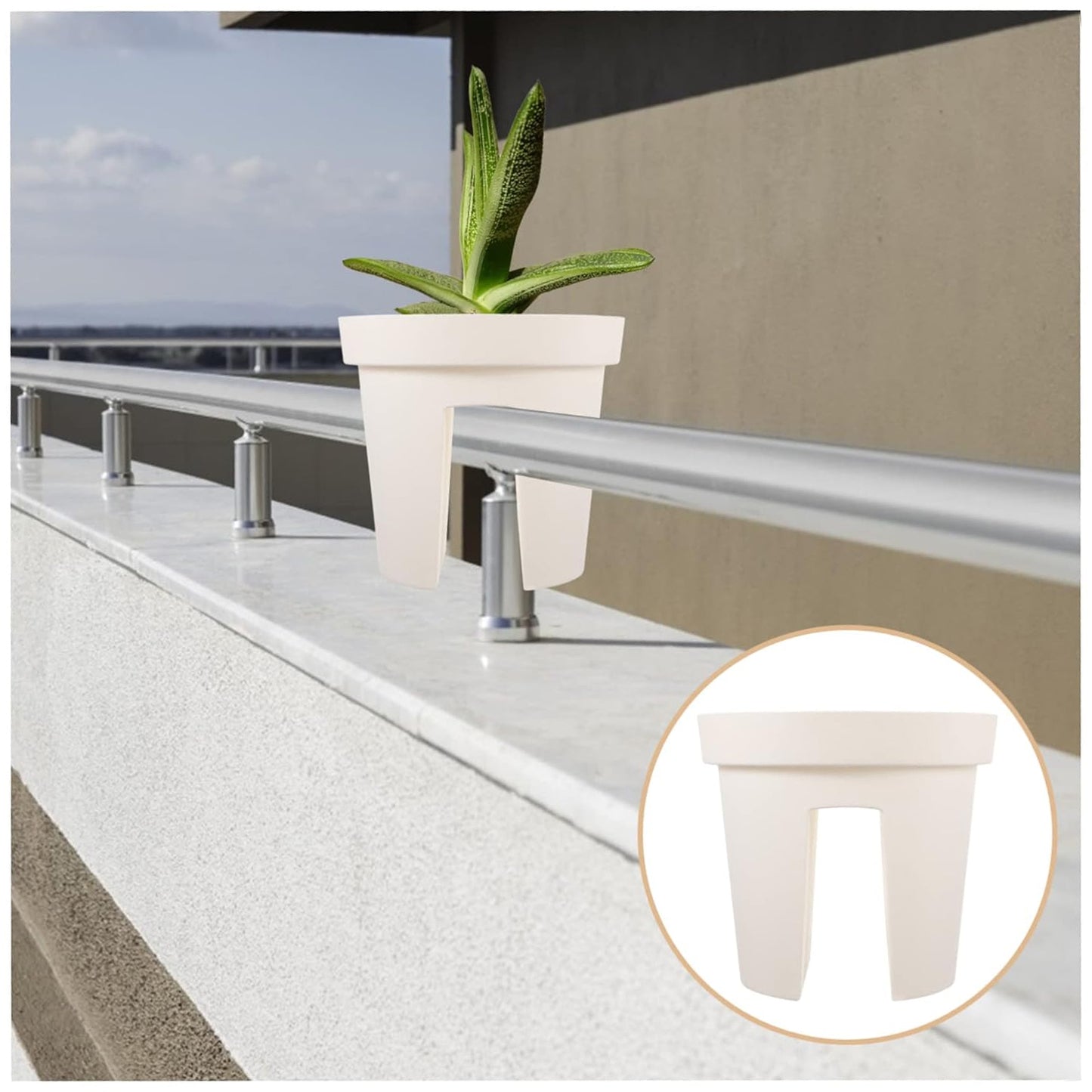 Wukusy garden riding pot bling decor creative flowerpot balcony flower holder, decorative outdoor garden planter, versatile and stylish