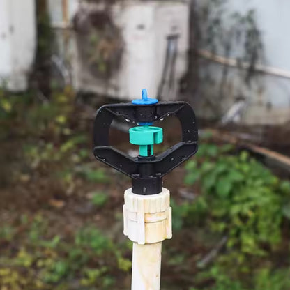 Wukusy garden rotating irrigation sprinkler nozzle, plastic spray head for effective lawn watering, single-piece outdoor garden tool