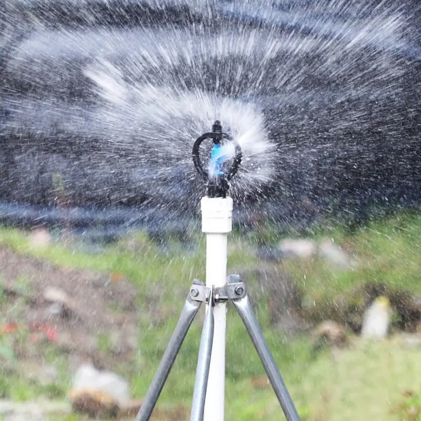 Wukusy garden rotating sprinkler nozzle with butterfly rain-shaped plastic spray for irrigation, shown in the image.