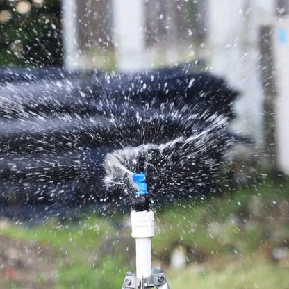 Wukusy garden rotating irrigation sprinkler with rain-shaped butterfly spray nozzle, plastic design for efficient watering.