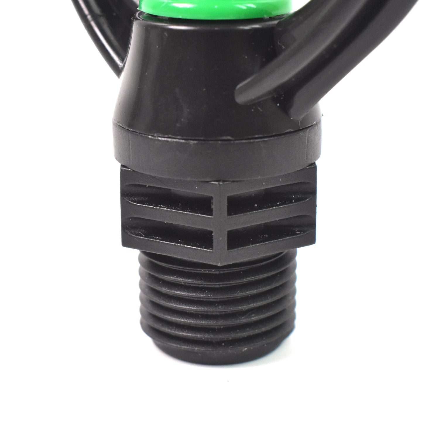 Wukusy garden rotating irrigation sprinkler with rain-shaped butterfly plastic spray nozzle for even watering.