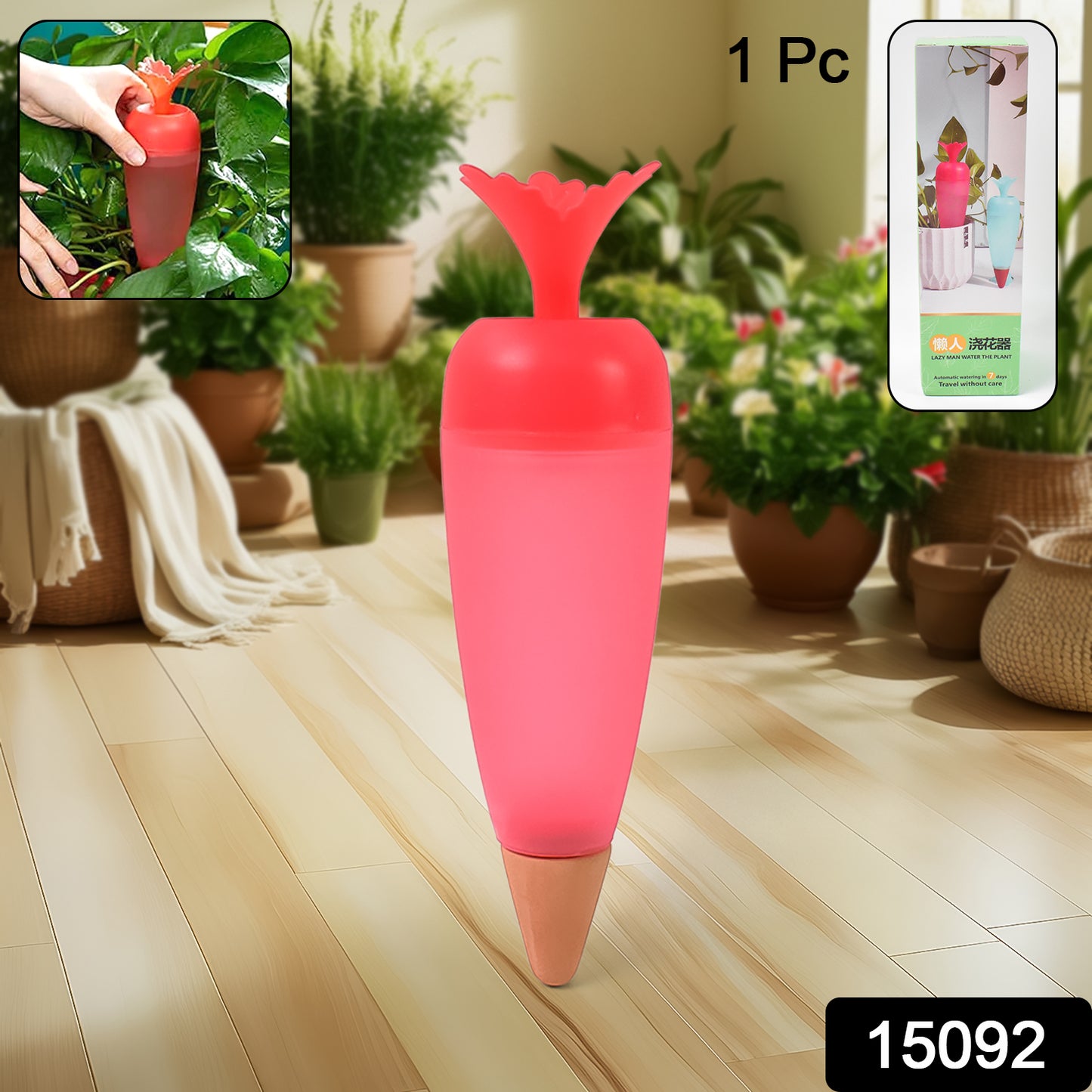 Wukusy garden self-watering spike and plant watering globe for automatic indoor and outdoor plant hydration system.